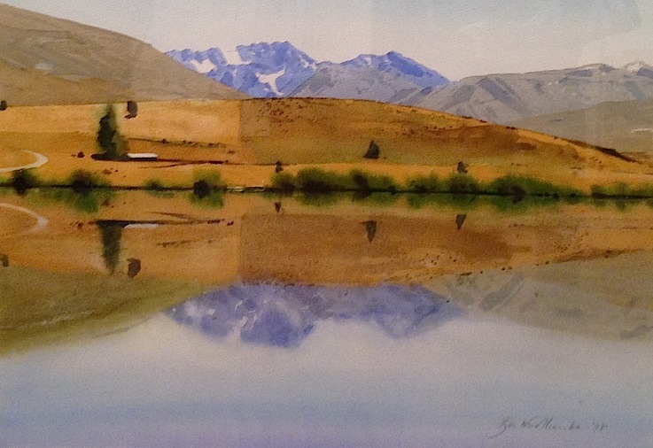 Ben Woollcombe | Lake Heron | watercolour | McAtamney Gallery and Design Store | Geraldine NZ